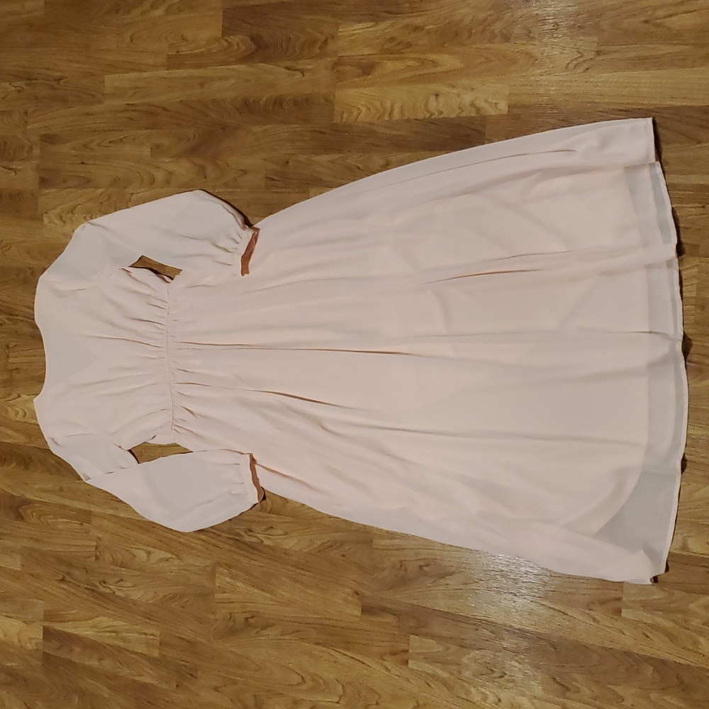 Lulu's Wondrous Water Lilies Blush Pink Maxi Dress Womens Size XL - Picture 16 of 16
